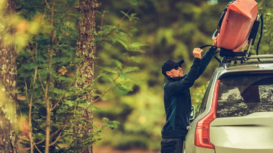 roof rack - kayaking gear 