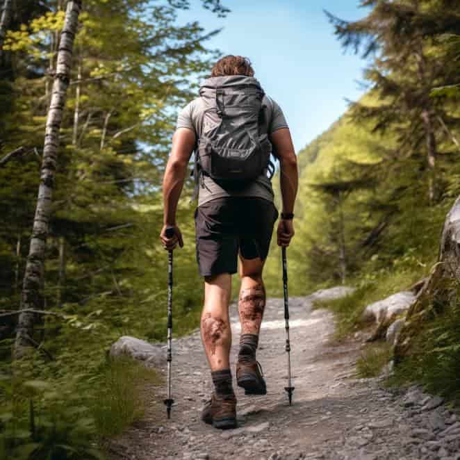 Are hiking boots meant to be tight? - hiker on a trail