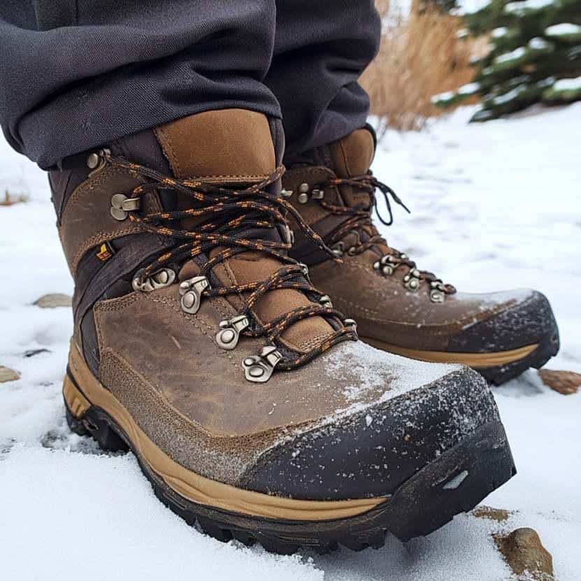 hiking boots v work boots - winter time